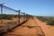 Security fence surrounding Military site, South Australia