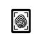 Security fingerprint reader line style icon