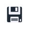 Security floppy disk flat style icon