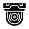 security gadget video camera glyph icon vector illustration