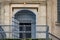 Security gate of the federal prison of Alcatraz Island in the middle of the bay of San Francisco, California, USA.