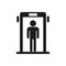 Security Gate vector. Access door or security scanner icon