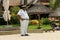 Security guard on the beach , Mauritius