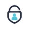 Security Human Lock Icon Logo Design Element. Security Human Lock Icon Logo Design Element.