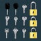 Security icons lock key modern Idea and Concept Vector illustration