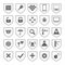 Security, icons, monochrome, vector.