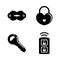 Security Keys, Lock. Simple Related Vector Icons