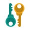 Security keys symbol isolated Vector illustration