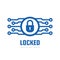 Security lock - concept business logo vector design. Locked icon. Modern technology  sign. Website virus protection.