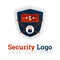 Security logo template for finance, customer protection, wealth safeguards, banking, insurance,financial, transactions, mobile ban