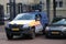 Security of military police at the back of the Noordeinde palace in The Hague, the working palace of king Willem-Alexander