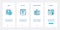 Security modern line web technology UX, UI onboarding mobile app page screen set