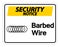 Security notice Barbed Wire Symbol Sign Isolate On White Background,Vector Illustration