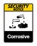 Security notice Corrosive Symbol Sign on white background,Vector Illustration