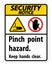 Security Notice Pinch Point Hazard,Keep Hands Clear Symbol Sign Isolate on White Background,Vector Illustration