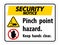 Security Notice Pinch Point Hazard,Keep Hands Clear Symbol Sign Isolate on White Background,Vector Illustration