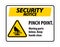 Security Notice Pinch Point, Moving Parts Below, Keep Hands Clear Symbol Sign Isolate on White Background,Vector Illustration EPS.
