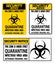 Security Notice Quarantine Infectious Virus Area Sign Isolate On White Background,Vector Illustration EPS.10