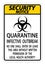 Security Notice Quarantine Infective Outbreak Sign Isolate on transparent Background,Vector Illustration