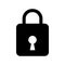 Security padlock icon, Closed lock vector icon.