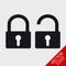Security Padlock - Locked And Unlocked Vector Icons - Isolated On Transparent Background