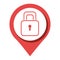 Security padlock Round icon graphic