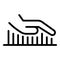 Security palm scanner icon outline vector. Biometric recognition