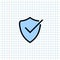 Security Privacy Symbol Icon on Paper Note Background, Media Icon for Technology Communication and Business E-Commerce Concept.