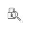 Security search outline icon