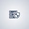 Security, server protection, vector best flat icon