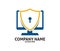 Security shield computer service technology vector logo design