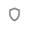 Security shield line icon