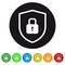 Security Shield Or Virus Shield Lock Icon For Apps And Websites - Vector Illustration