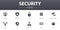 Security simple concept icons set