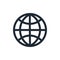 Security sphere browser flat style icon
