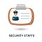 Security Staff icon. 3d illustration from security collection. Creative Security Staff 3d icon for web design, templates
