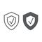 Security status line and glyph icon, safety
