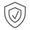 Security status line icon, safety and protect, shield sign, vector graphics, a linear pattern on a white background.