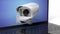 Security surveillance camera on laptop