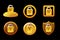 Security vector icon. Set vector Lock security icon. Shield and padlock security icon.