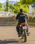 Security Worker Driving Motorcycle, Mendoza Capital, Argentina