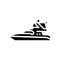 sedan bridge boat glyph icon vector illustration