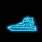 sedan bridge boat neon glow icon illustration