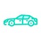 sedan car body type color icon vector illustration