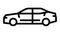 sedan car line icon animation