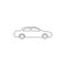 sedan outline icon. Element of car type icon. Premium quality graphic design icon. Signs and symbols collection icon for websites