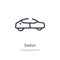 sedan outline icon. isolated line vector illustration from transportation collection. editable thin stroke sedan icon on white