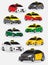 Sedan taxi car vector