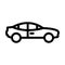 Sedan Vector Thick Line Icon For Personal And Commercial Use