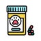 sedative medications for pets color icon vector illustration